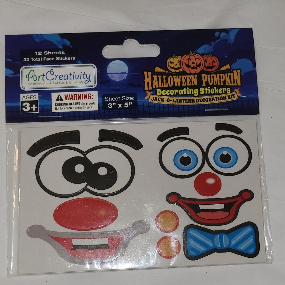Halloween Pumpkin Decorating Stickers - Multicolor